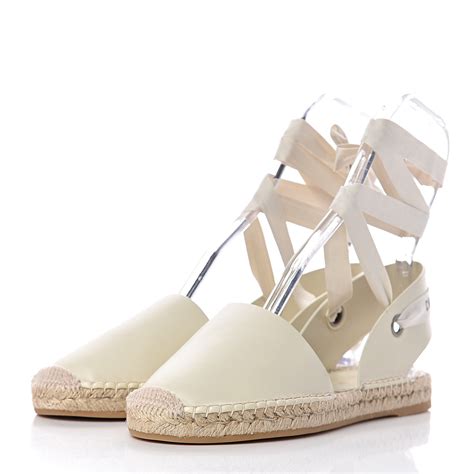 dior nicely-d lace up espadrille|Brand New!! Dior Women's Cream and White Nicely.